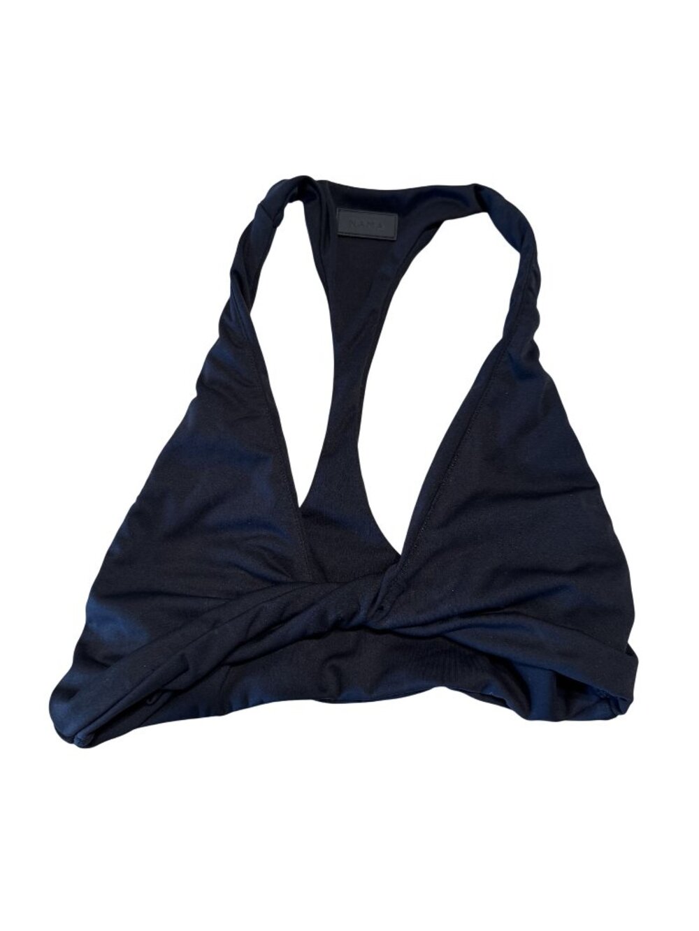 NAMA Body Butter Washed Navy Blue Twist Sports Bra Women's Size XS